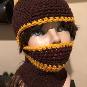 Crochet Ski Mask Balaclave Cuff it up for a Beanie Size S